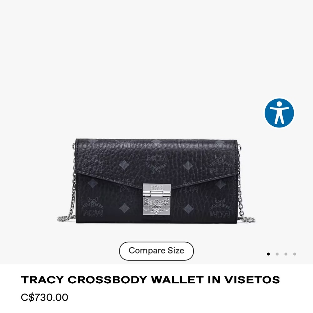 MCM Tracy Crossbody Wallet In Visetos